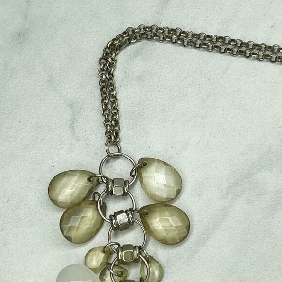 Chico's Gold Tone Faceted Beaded Long Necklace - Picture 3 of 10